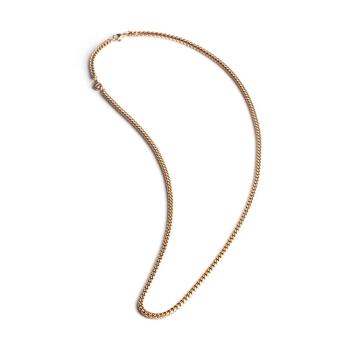 3mm fuchsschwanz halskette aus edelstahl mit einer bronzenen platte - Dux Bronze